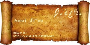 Jenei Éva névjegykártya