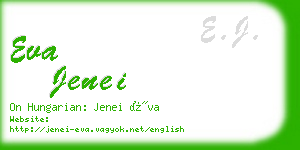 eva jenei business card